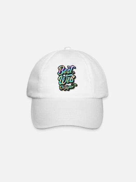 Best Web Designer - Baseballkappe - Weiß/Weiß