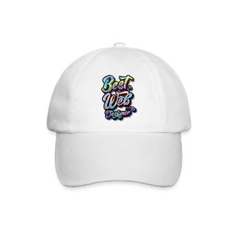 Best Web Designer - Baseballkappe - Weiß/Weiß - Vorne