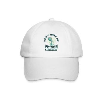 Aqua Tofana Schädel Gift Verbrechen Fan Drink - Baseballkappe - Weiß/Weiß - Vorne