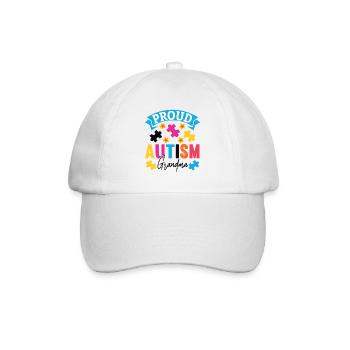 Autismus Mutter Tochter Sohn Autist Eltern Kind - Baseballkappe - Weiß/Weiß - Vorne