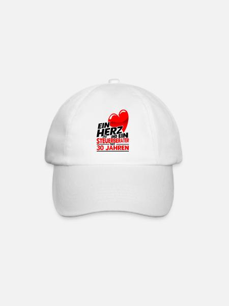 Perlenhochzeit Ehepaar 30. Hochzeitstag Geschenk - Baseballkappe - Weiß/Weiß