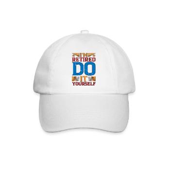 I'm retired, do it yourself 9 - Baseballkappe - Weiß/Weiß - Vorne