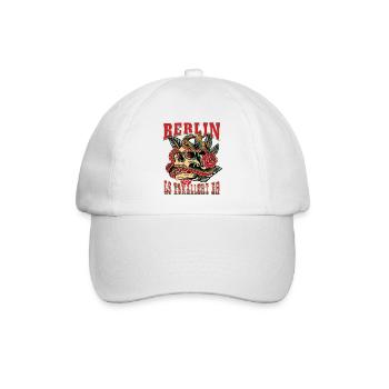 Berlin Frau Geschenk es eskaliert eh Berlin Frauen - Baseballkappe - Weiß/Weiß - Vorne