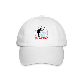 Boulespiel Ich würde das treffen Geschenk - Baseballkappe - Weiß/Weiß - Vorne