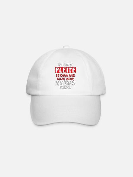 NICHT PLEITE - Baseballkappe - Weiß/Weiß