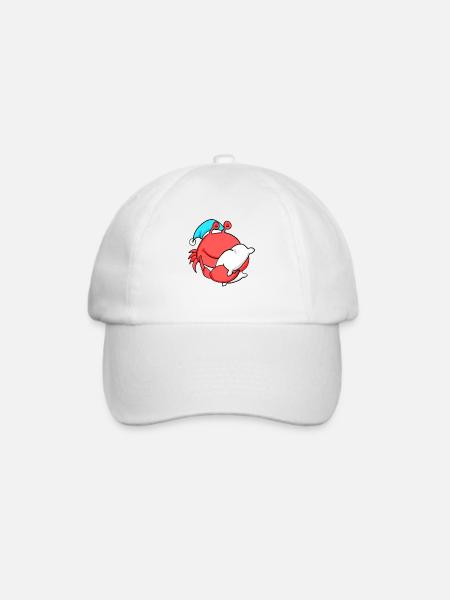 Krabbe - Baseballkappe - Weiß/Weiß