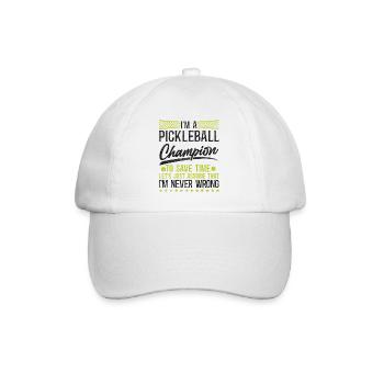 Pickleball I'm A Pickleball - Baseballkappe - Weiß/Weiß - Vorne