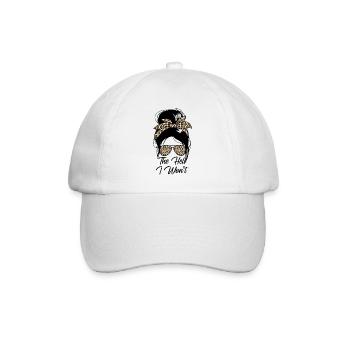 Zum Teufel werde ich nicht unordentliche Br�tchenH - Baseballkappe - Weiß/Weiß - Vorne