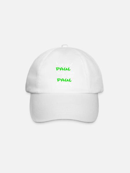 Nur wo Paul drauf steht ist auch Paul drin - Baseballkappe - Weiß/Weiß