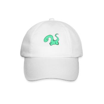 Dinosaurier Motiv - Baseballkappe - Weiß/Weiß - Vorne