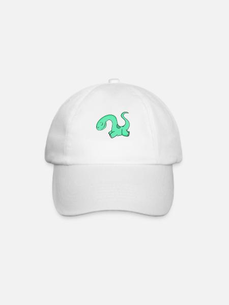 Dinosaurier Motiv - Baseballkappe - Weiß/Weiß