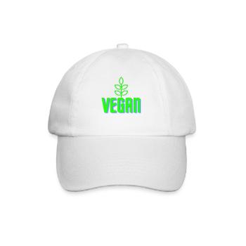 Vegan - Baseballkappe - Weiß/Weiß - Vorne