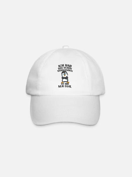 Hab das schon verstanden ist mir nur egal Pinguin - Baseballkappe - Weiß/Weiß