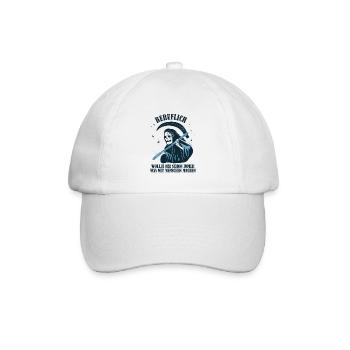 Beruflich wollte Ich schon immer mit Menschen - Baseballkappe - Weiß/Weiß - Vorne