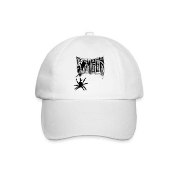 Grafikmarke Somber Spider Web Farbe Schwarz - Baseballkappe - Weiß/Weiß - Vorne
