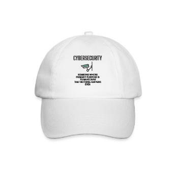 Cybersecurity - IT-Sicherheit Informatiker - Baseballkappe - Weiß/Weiß - Vorne