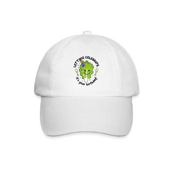 Veganer Salat Geburtstag Gruß Natal Day - Baseballkappe - Weiß/Weiß - Vorne