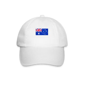 Australien Flagge - Baseballkappe - Weiß/Weiß - Vorne