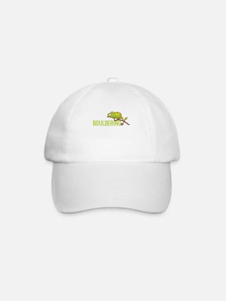 Bouldern, Klettern Freiklettern Kletterhalle - Baseballkappe - Weiß/Weiß