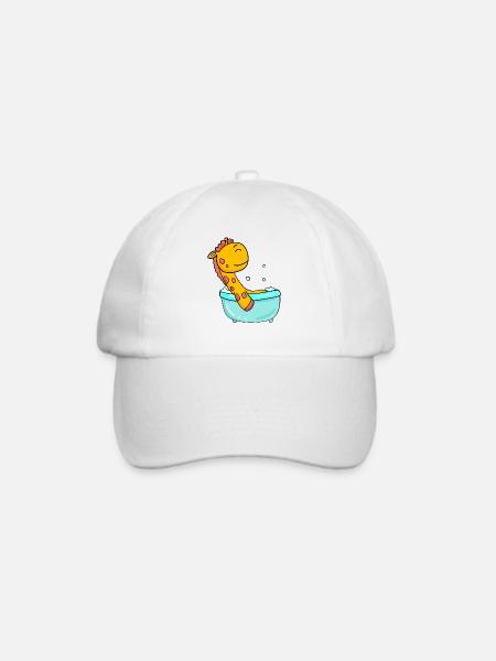 Giraffe - Baseballkappe - Weiß/Weiß