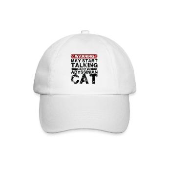 Apropos Abessinierkatze - Baseballkappe - Weiß/Weiß - Vorne