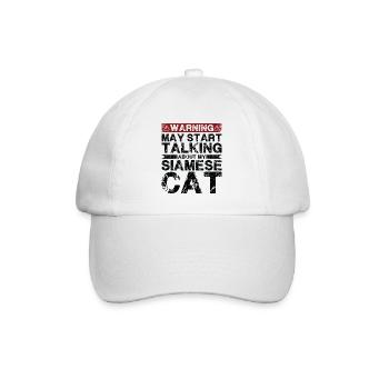 Apropos Siamkatze - Baseballkappe - Weiß/Weiß - Vorne