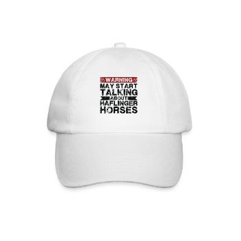 Über Haflinger Horse Sprechen - Baseballkappe - Weiß/Weiß - Vorne