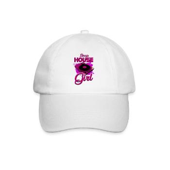 Deep House Girl - Baseballkappe - Weiß/Weiß - Vorne