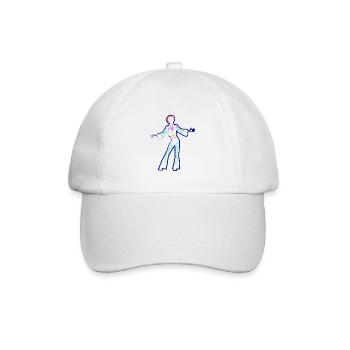 Funk Clothing | Vintage 70er Jahre Kostüm für Soul Musik - Baseballkappe - Weiß/Weiß - Vorne
