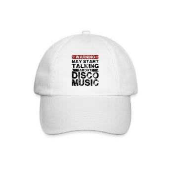 Über Disco -Musik Sprechen - Baseballkappe - Weiß/Weiß - Vorne