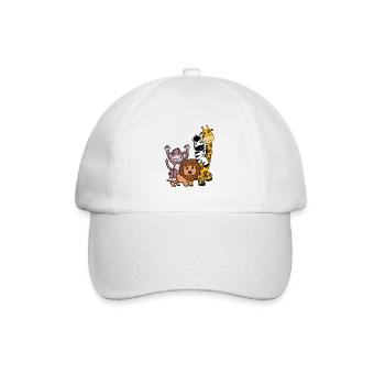 Niedliche Tiere - Baseballkappe - Weiß/Weiß - Vorne