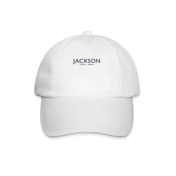 USA Stadt Koordinaten - Jackson - Baseballkappe - Weiß/Weiß - Vorne