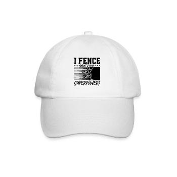 I Fence What's Your Fencing Longsword Epee Fencer - Baseballkappe - Weiß/Weiß - Vorne