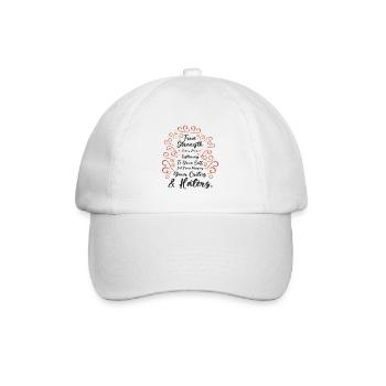 Ermutigung Menschen Selbstfürsorge Motivator - Baseballkappe - Weiß/Weiß - Vorne
