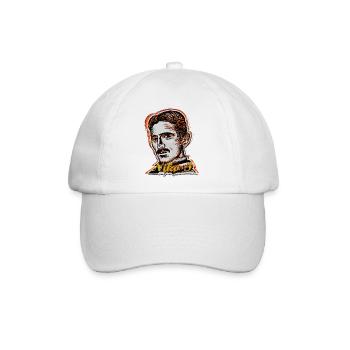 Nikola Tesla - Baseballkappe - Weiß/Weiß - Vorne