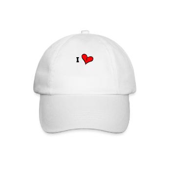 Ich liebe ...eigenen Text einfügen personalisieren - Baseballkappe - Weiß/Weiß - Vorne