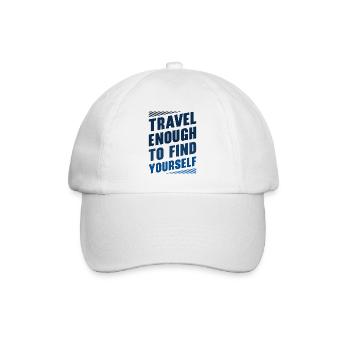 Reisender Motivator Selbstfürsorge Inspirierendes - Baseballkappe - Weiß/Weiß - Vorne
