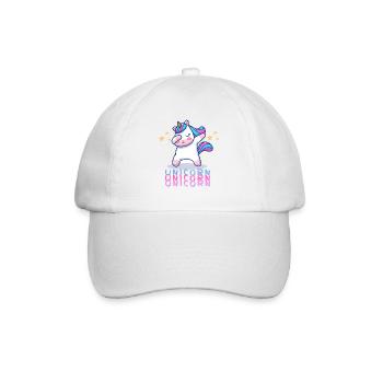 Unicorn Unicorn Unicorn - Unicorn Lovers Tee - Baseballkappe - Weiß/Weiß - Vorne