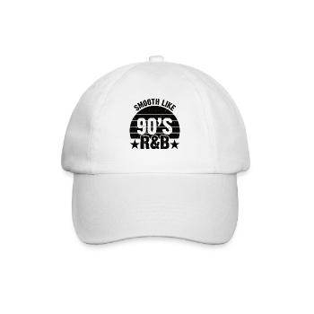 90er Jahre R&B Musikkassette 90 Jahre Songs - Baseballkappe - Weiß/Weiß - Vorne