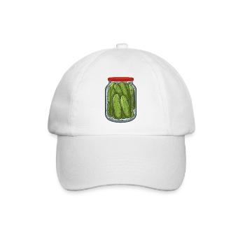 Glas Gurken Dill Pickles Pickles Jar Liebe Wortspiel - Baseballkappe - Weiß/Weiß - Vorne