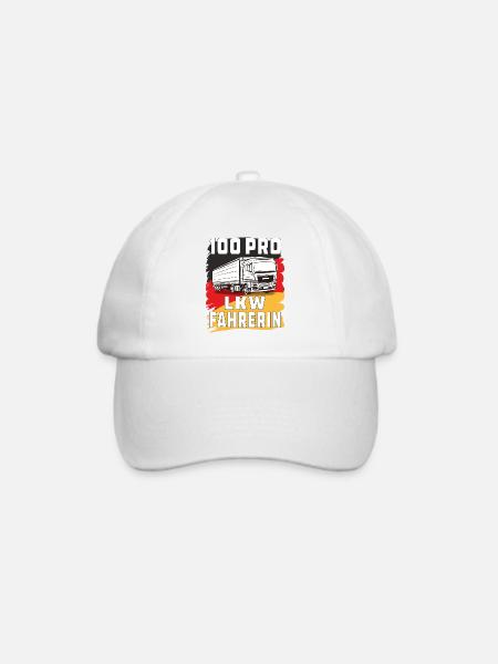 100 PRO LKW FAHRERIN - Baseballkappe - Weiß/Weiß