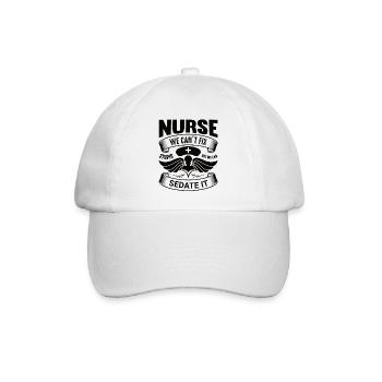 Arzthelferin Krankenpflegerin Arztpraxis Nadel - Baseballkappe - Weiß/Weiß - Vorne