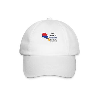 Nichts macht mir Angst Armenische Frau Armenien - Baseballkappe - Weiß/Weiß - Vorne