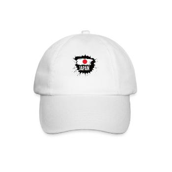 japan Asien Mitte Japanisch Herz - Baseballkappe - Weiß/Weiß - Vorne