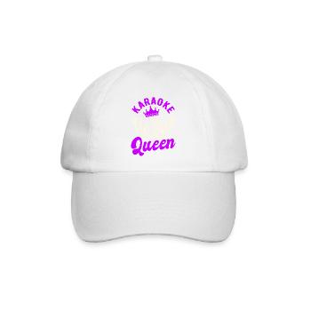 Queen Karaoke Bar, Party, Firmenfeier, Frauen - Baseballkappe - Weiß/Weiß - Vorne