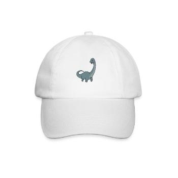 Kawaii Brachiosaurus - Baseballkappe - Weiß/Weiß - Vorne