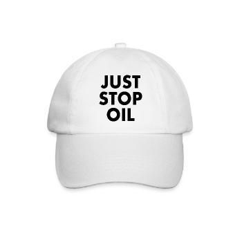 Just stop oil - Baseballkappe - Weiß/Weiß - Vorne