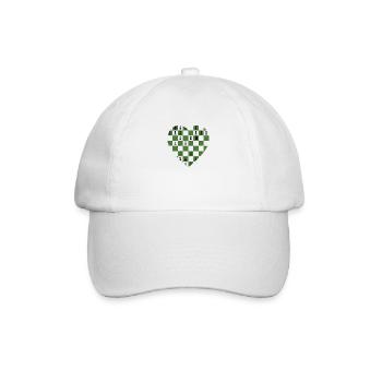 Schach Liebe Herz Denksport Brettspiel - Baseballkappe - Weiß/Weiß - Vorne