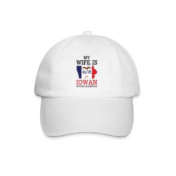 Nichts macht mir Angst Iowan Frau Iowa - Baseballkappe - Weiß/Weiß - Vorne