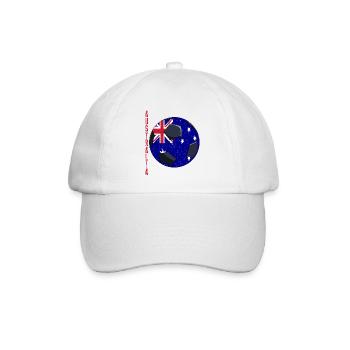 Australia Soccer Ball Australian Flag - Baseballkappe - Weiß/Weiß - Vorne